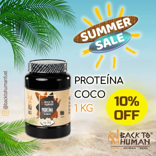 promo verano proteina de suero sabor coco